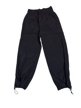 Democracy Black Nylon Cargo Jogger Pants Size Small Lightweight Utility